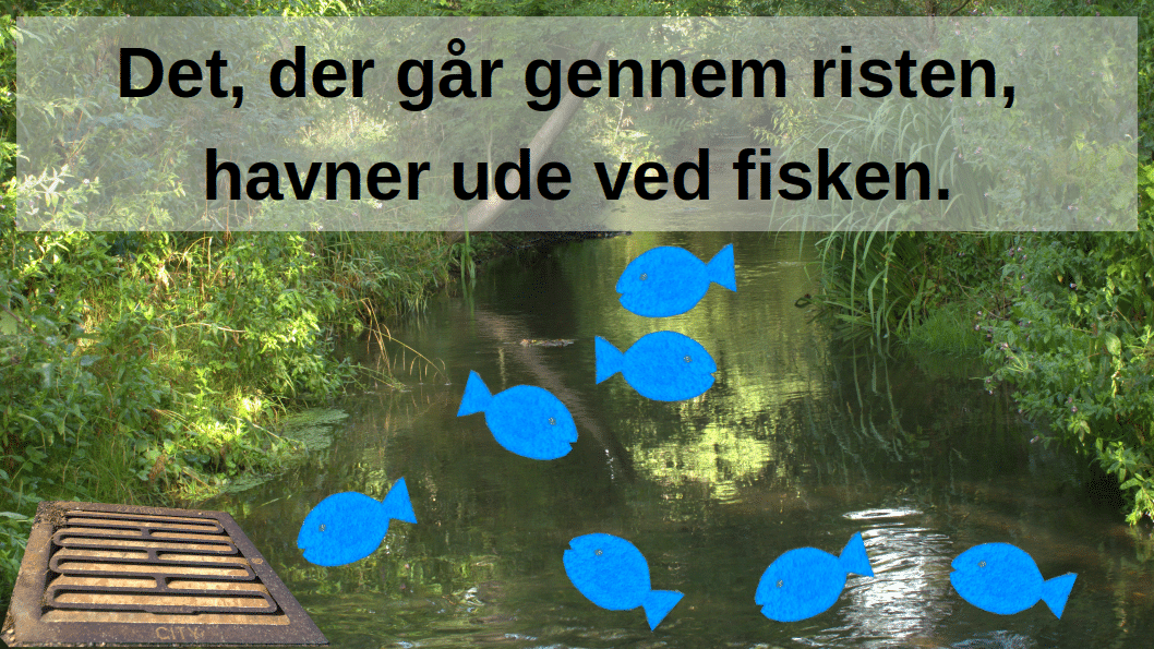 Blå fisk i åen